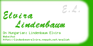 elvira lindenbaum business card